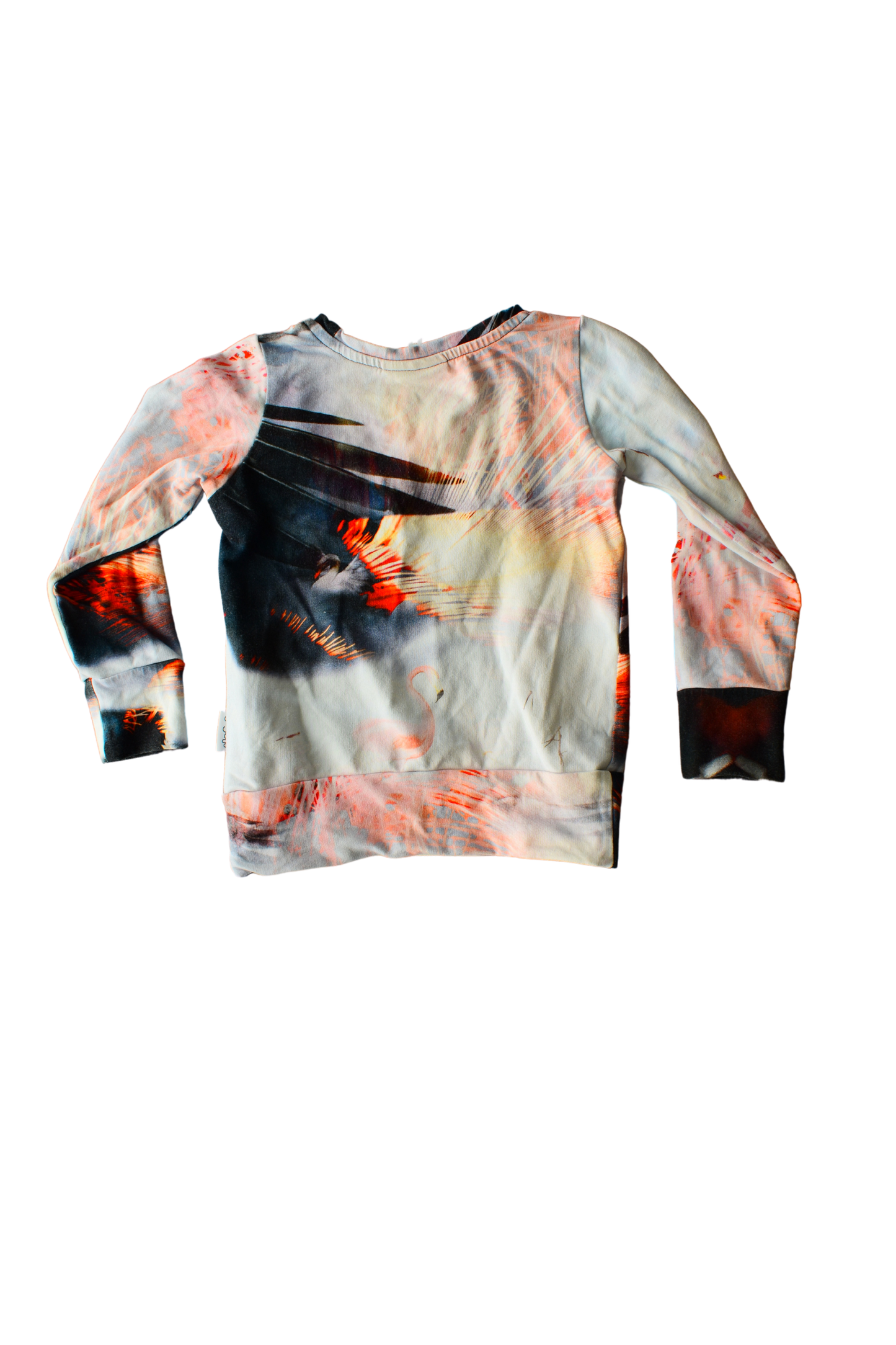 lasten-vaaleanpunainen-lintukuvituksella-pitkähihainen-collegepaita-gugguu