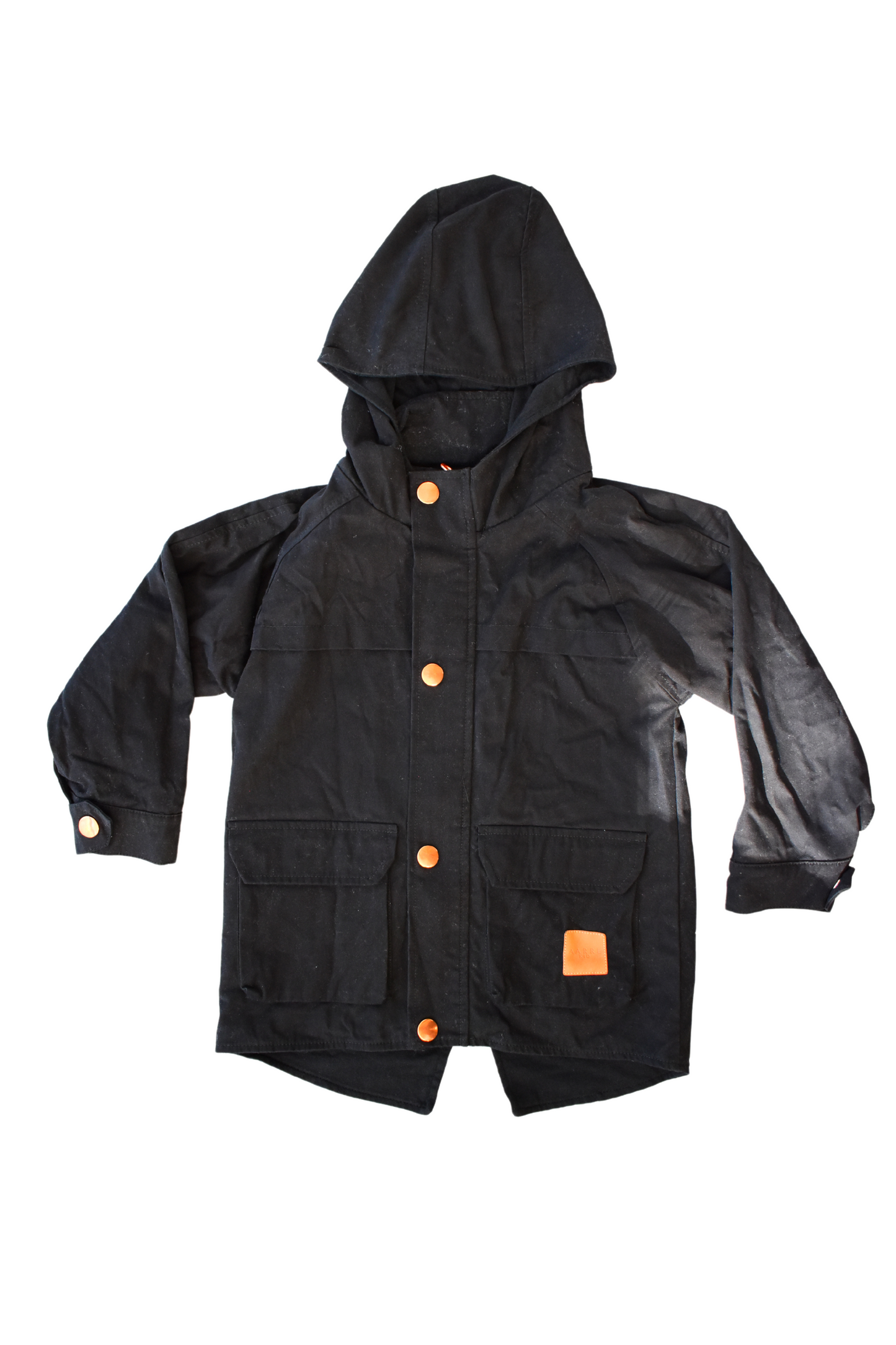 lasten-musta-puuvillatakki-aarre